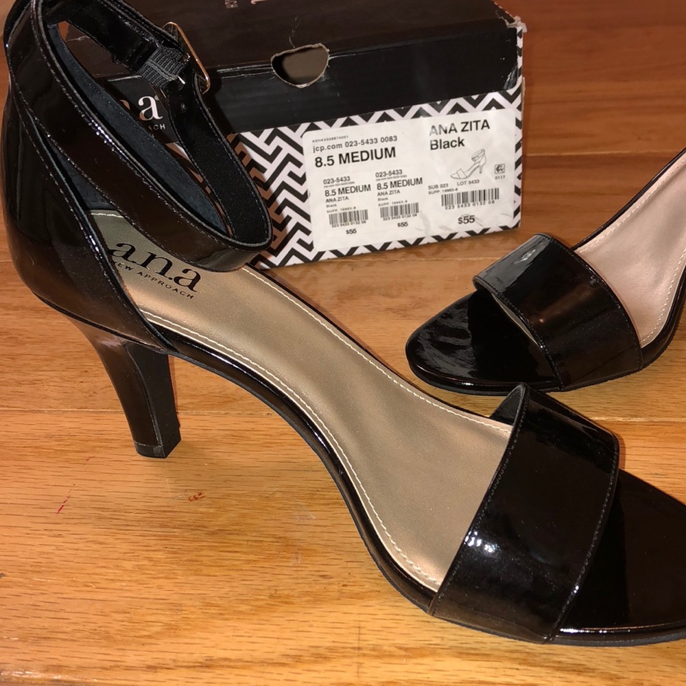 Black Ankle Strap Heels